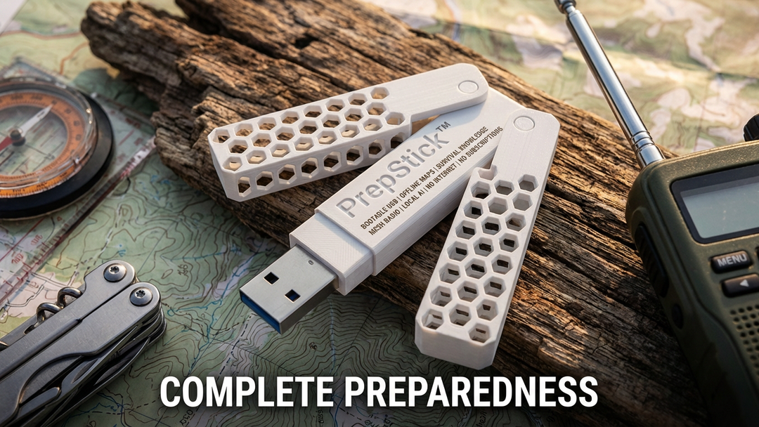 PrepStick™ – Offline Survival USB with AI, Maps & Backup Bible ...